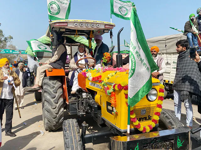BKU tractor march on national highway — farmers from western UP mobilising in support of MSP demand